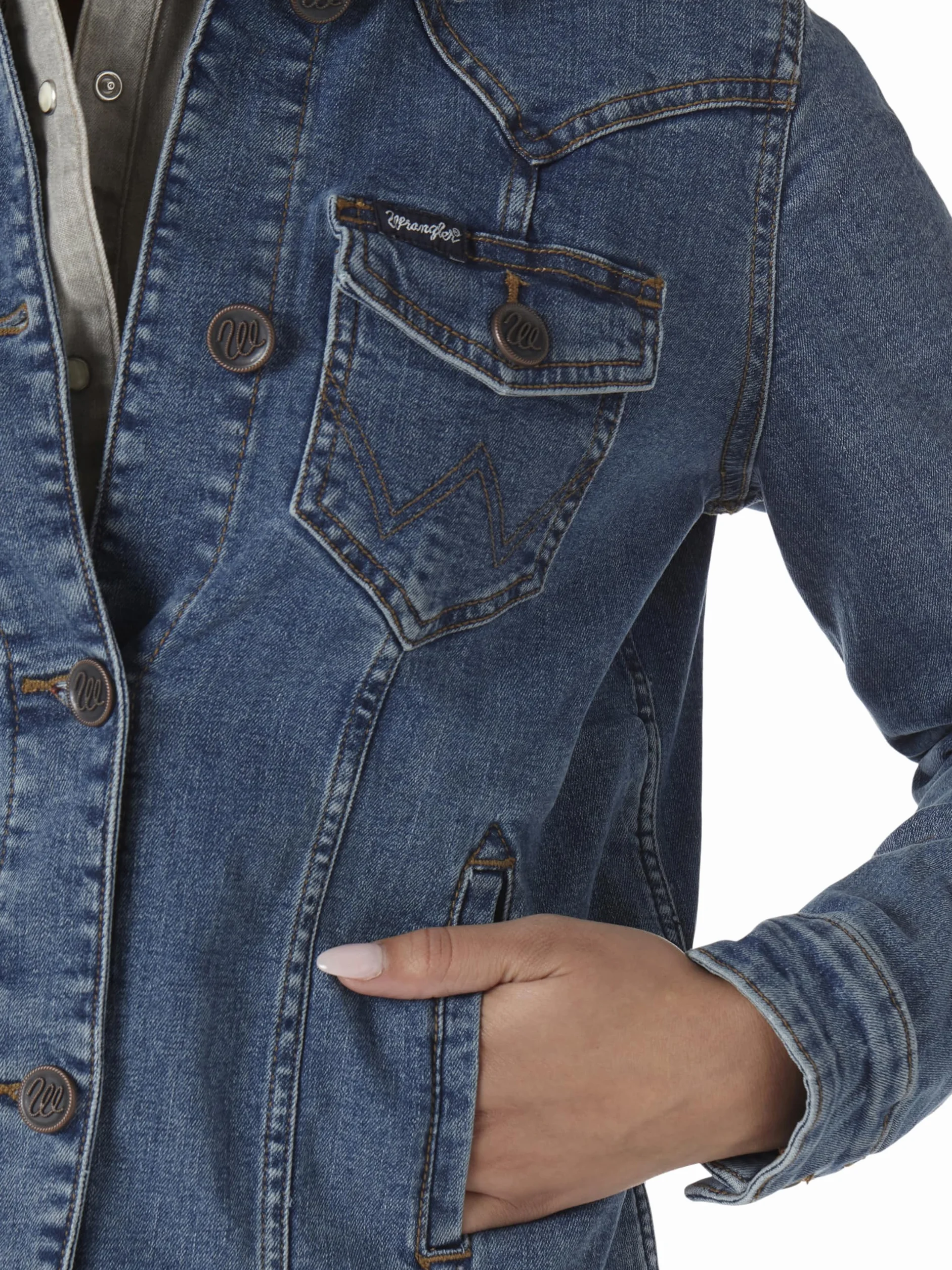 Wrangler Kurtka jeansowa Western Kobiety Western Denim Jacket