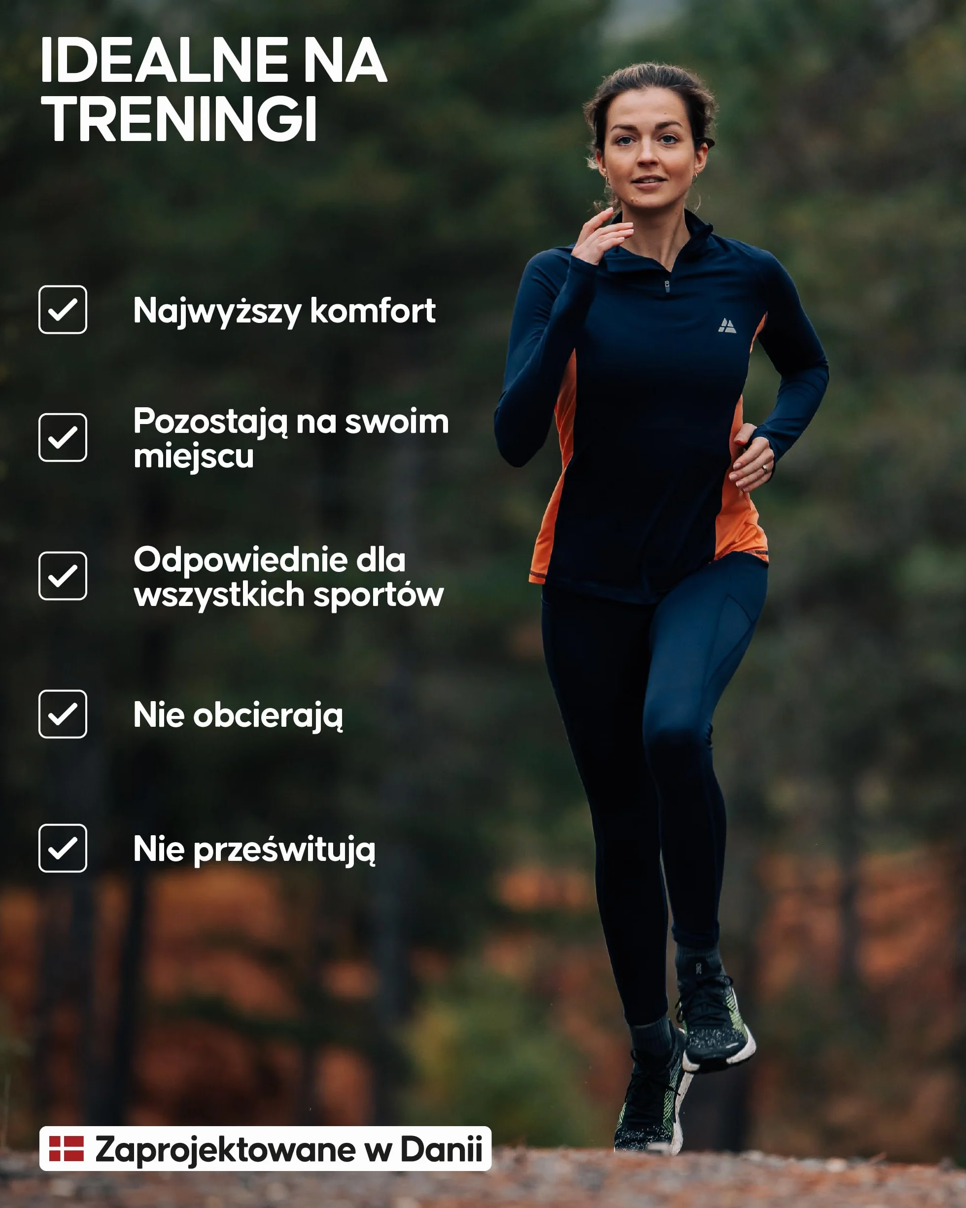 DANISH ENDURANCE Damskie Legginsy Treningowe z Kieszeniami, Getry na Siłownię z Wysokim Stanem