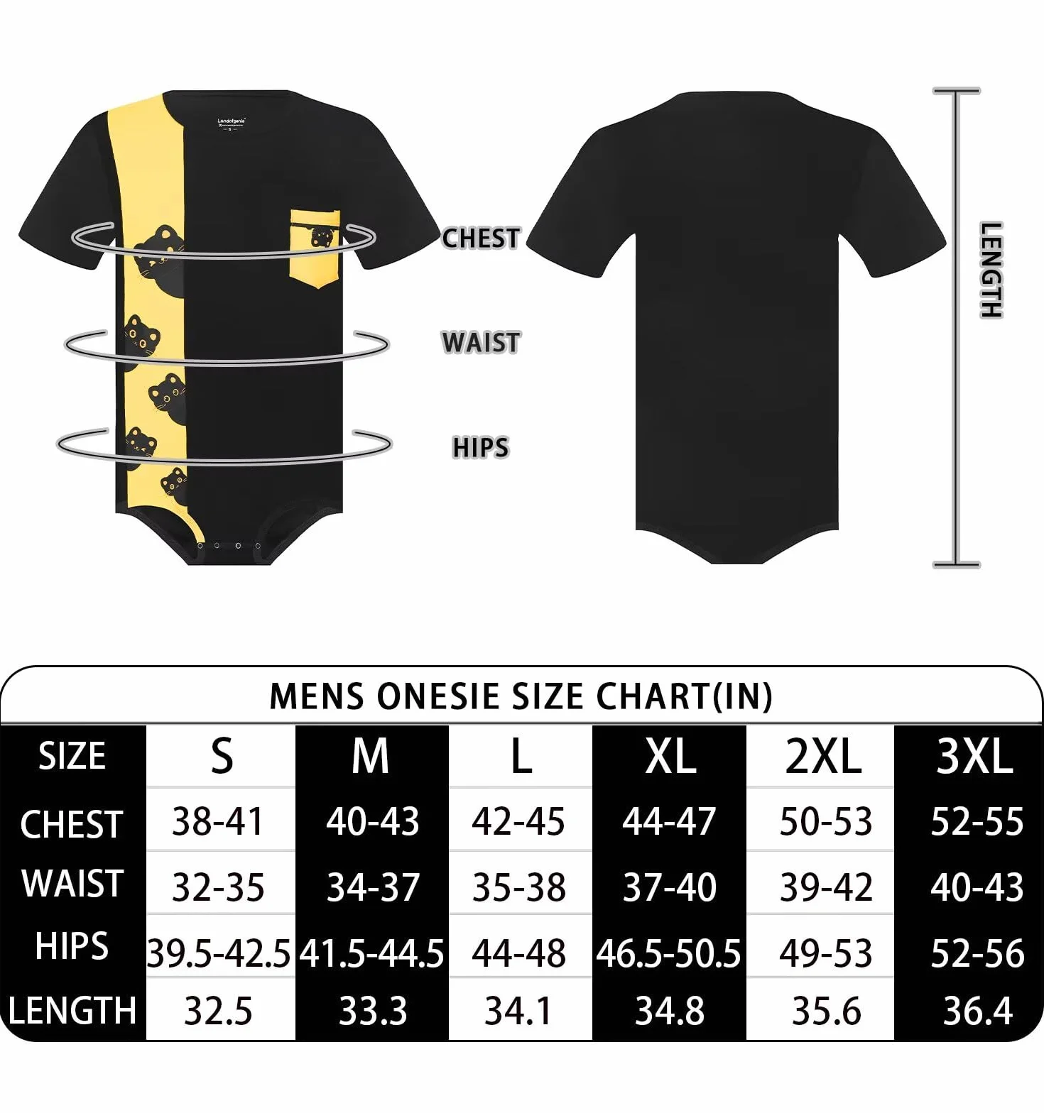 Landofgenie Mężczyźni Bawełniany Onesie Mężczyźni Body Mężczyźni Jednoczęściowy Kombinezon Body Tops