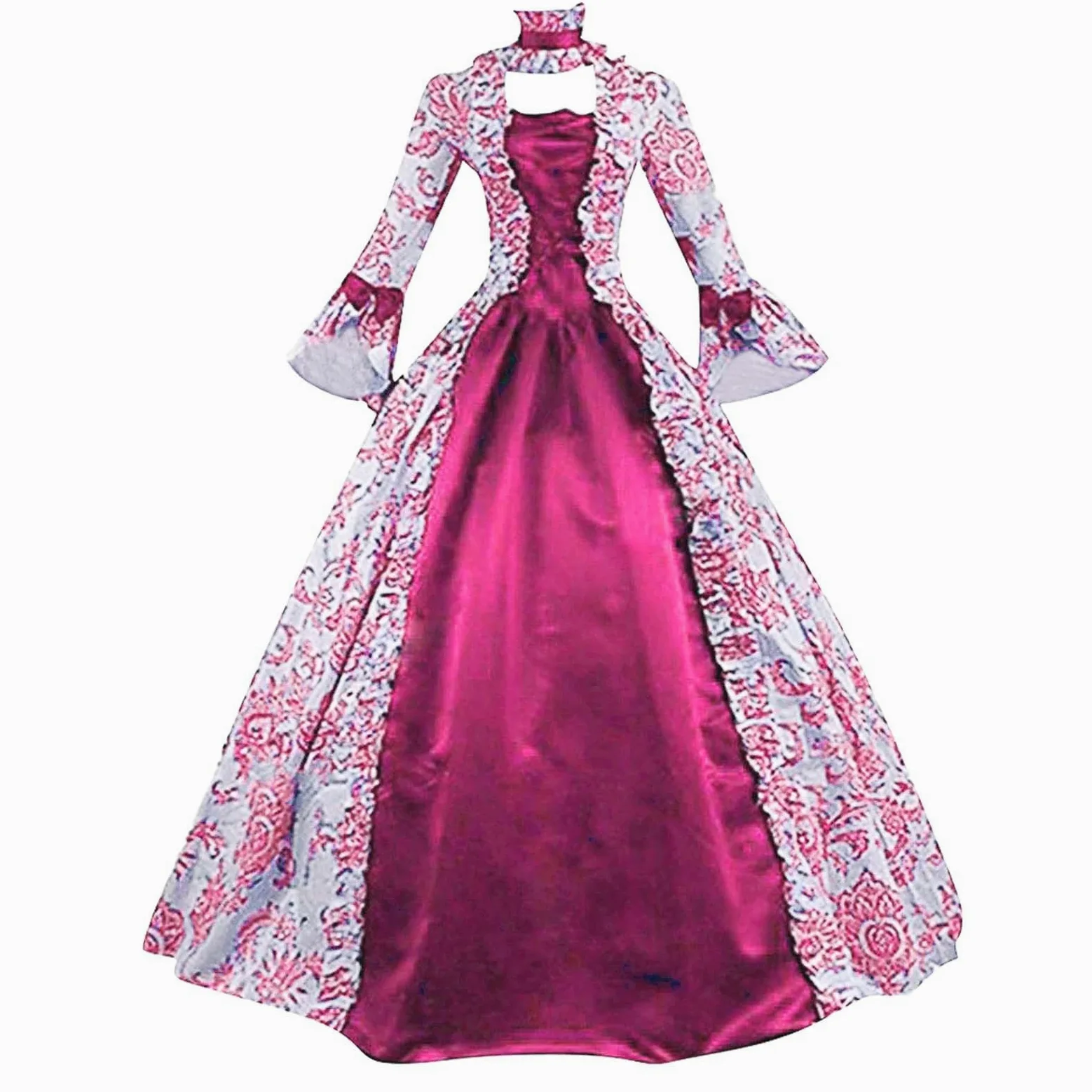 Generisch Cosplay kostium damski, średniowieczna sukienka, anime, karnawał, Halloween, gotycki, wiktoriański, koronka, długi rękaw, retro, mundur manga, klasyczny A137