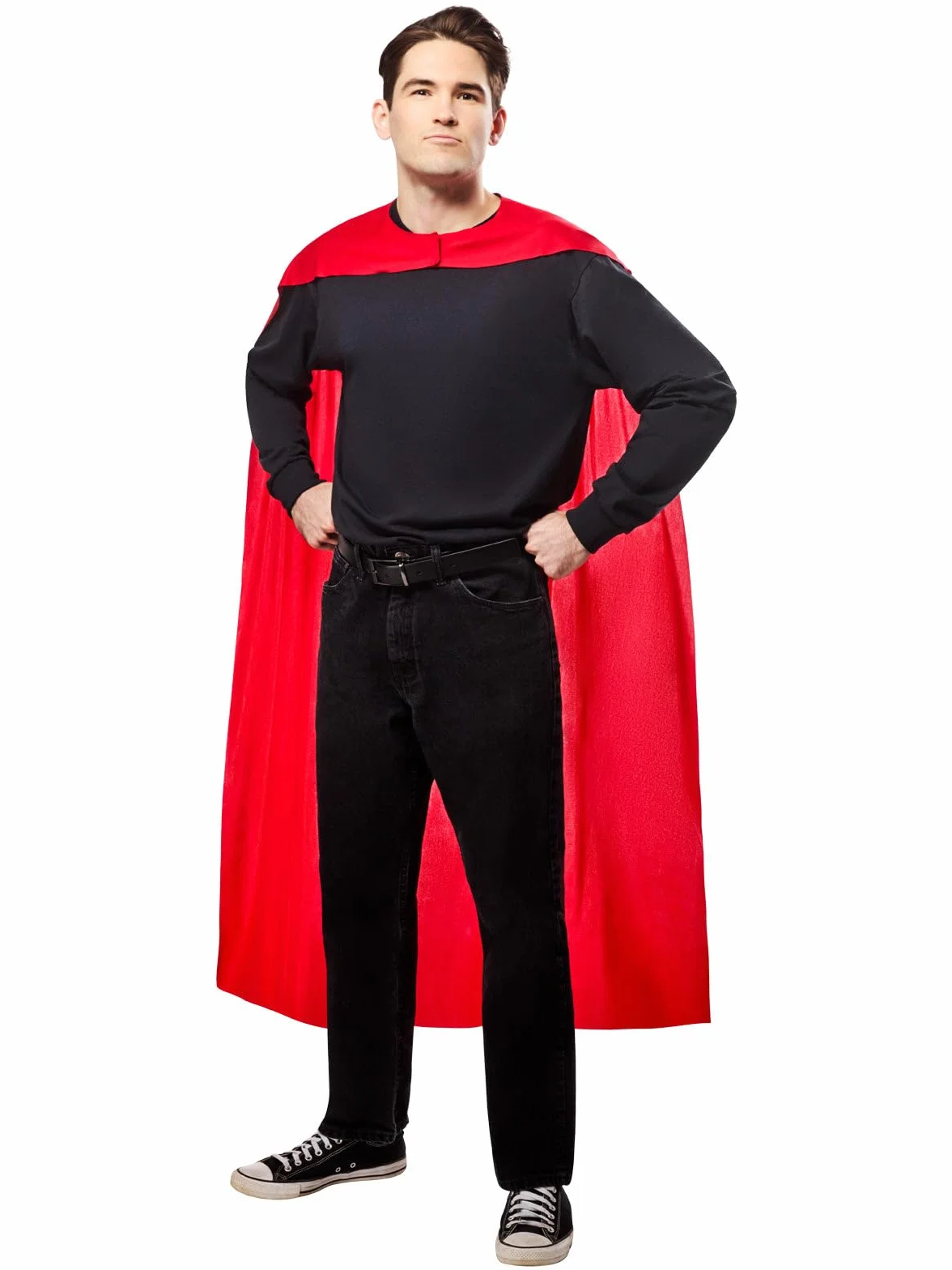 Rubies Oficjalna peleryna DC Superman, fantazyjna sukienka dla dorosłych superbohaterów, jeden rozmiar S-XL