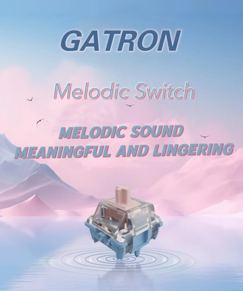 GUYEKS Gateron Melody przełącznik klawiatury, 5-biegunowy, kompatybilny z RGB LED, fabrycznie smarowany, przełącznik 60 GF, odpowiedni do mechanicznych klawiatur MX (10 sztuk)