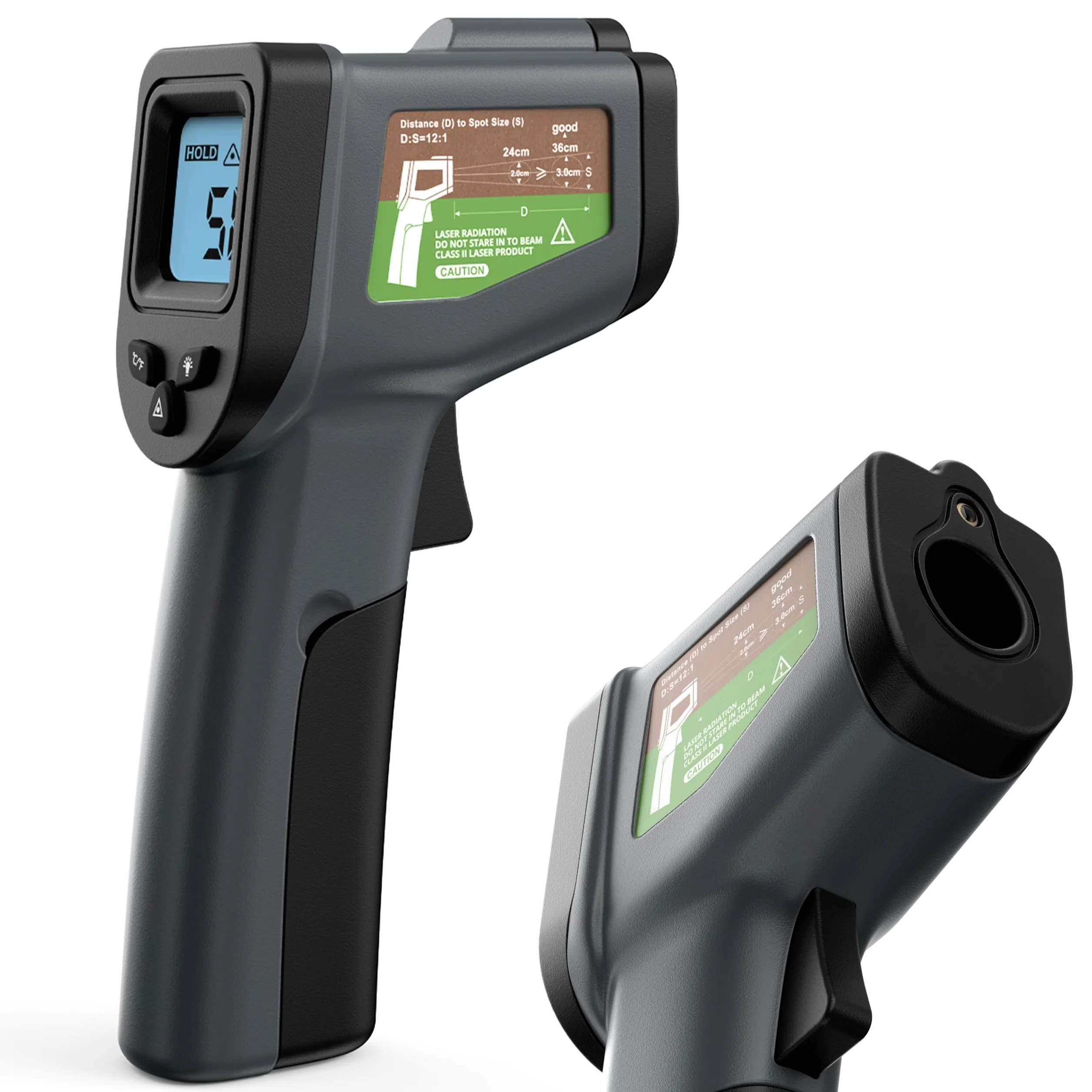Oliver's Kitchen ® Infrared Thermometer - User-Friendly - Measure Temperature with Precision - Perfect for Pizza Ovens - Ergonomic Grip - Batteries Included