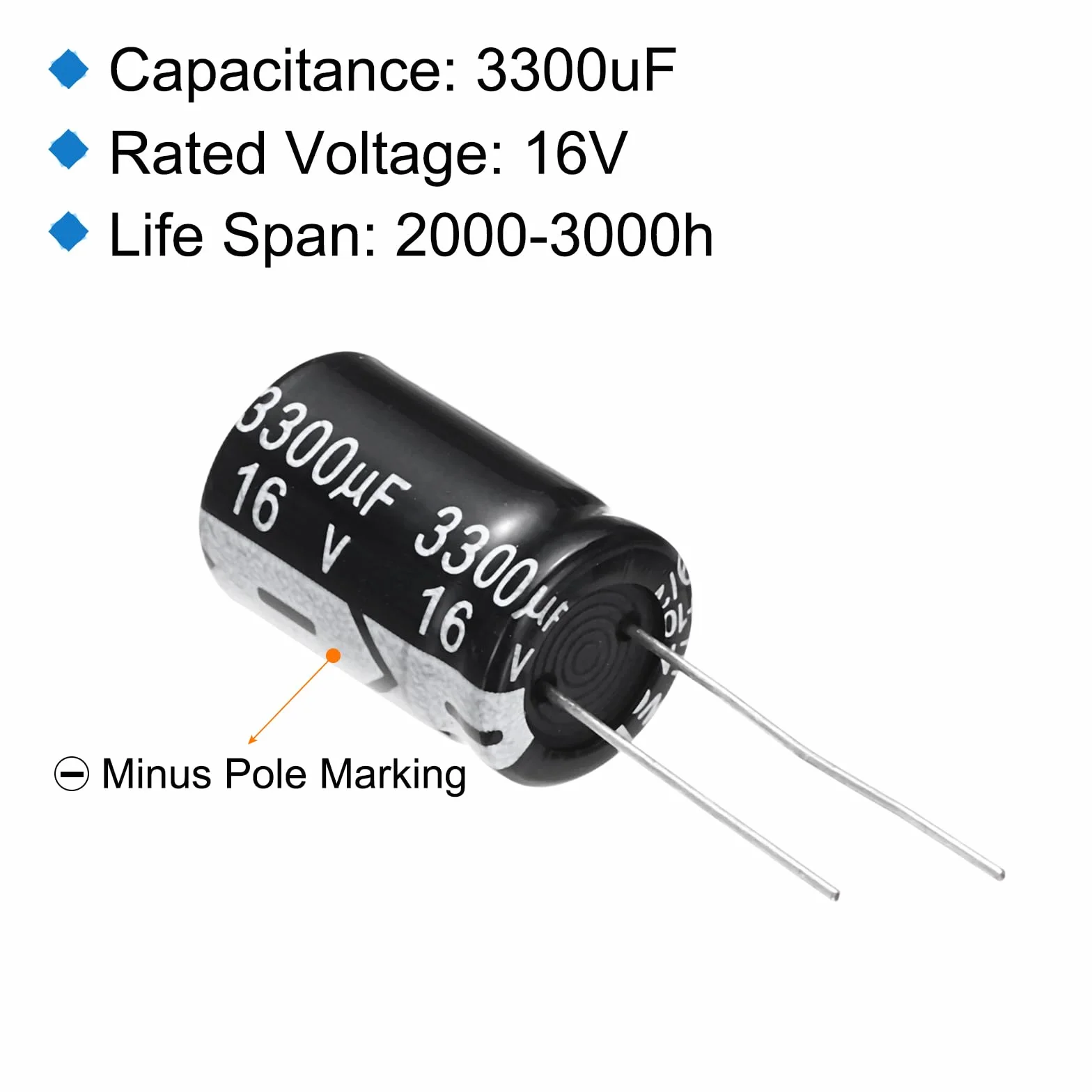 QUARKZMAN 3300uF 16V 13x21mm kondensator elektrolityczny Radial Leads kondensatory aluminiowe do TV LCD monitora VCD 10 sztuk