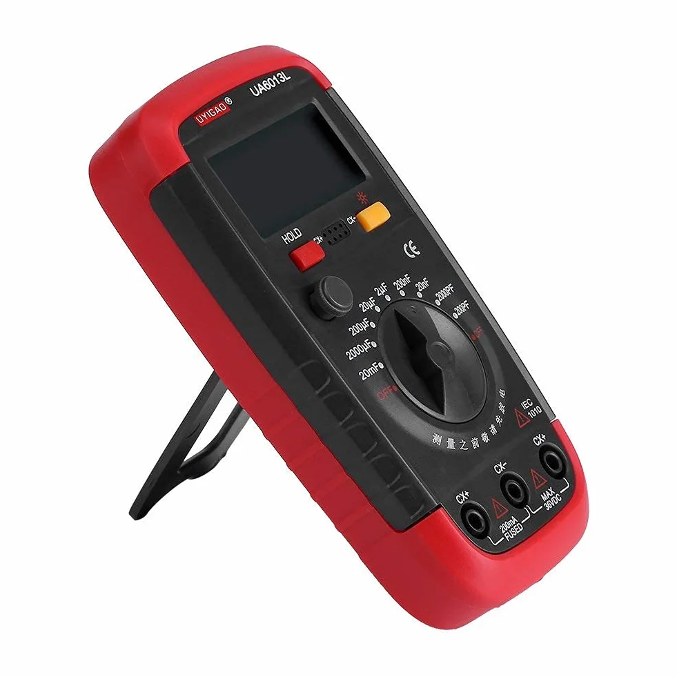 Cyfrowy miernik pojemności , tester kondensatorów Pro 0,1 pF - 20 000 uF z podświetleniem LCD, maks. 1999 r