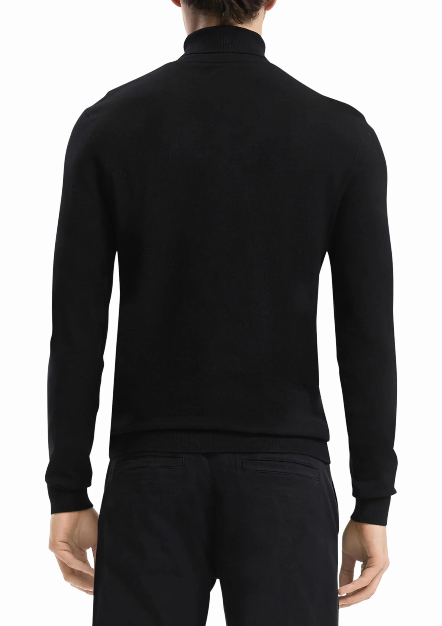 QS Sweter z golfem, czarny, XL