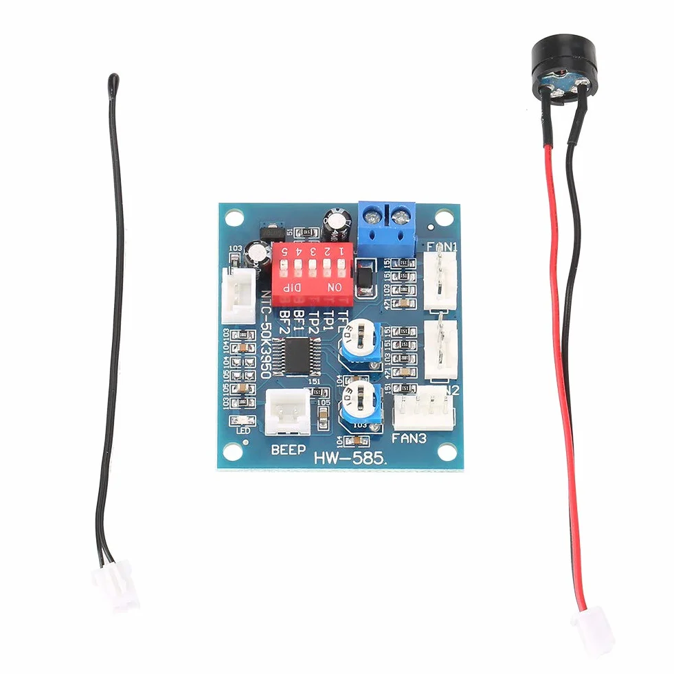 Regulator prędkości, czteroprzewodowy termostat DC 12 V Wentylator PWM Moduł regulatora prędkości do sondy PC Buzzle, kontroler wentylatora