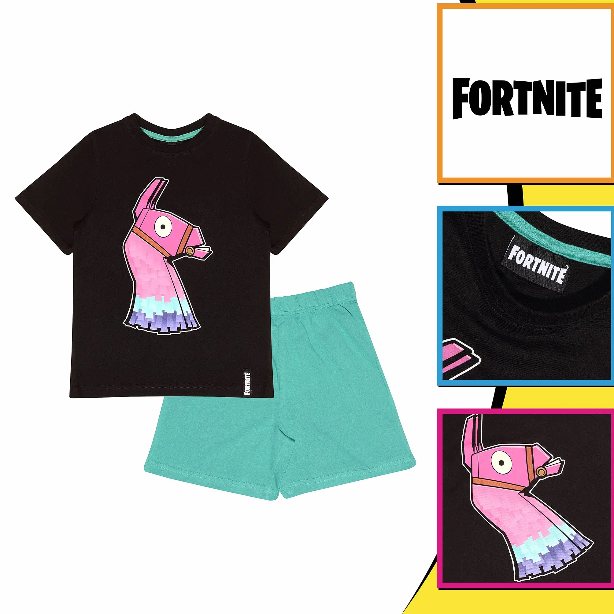 Fortnite zestawy piżam Chłopcy Fornite Twin Pack Bundle T-shirt Kids 1234 (1 w zestawie)
