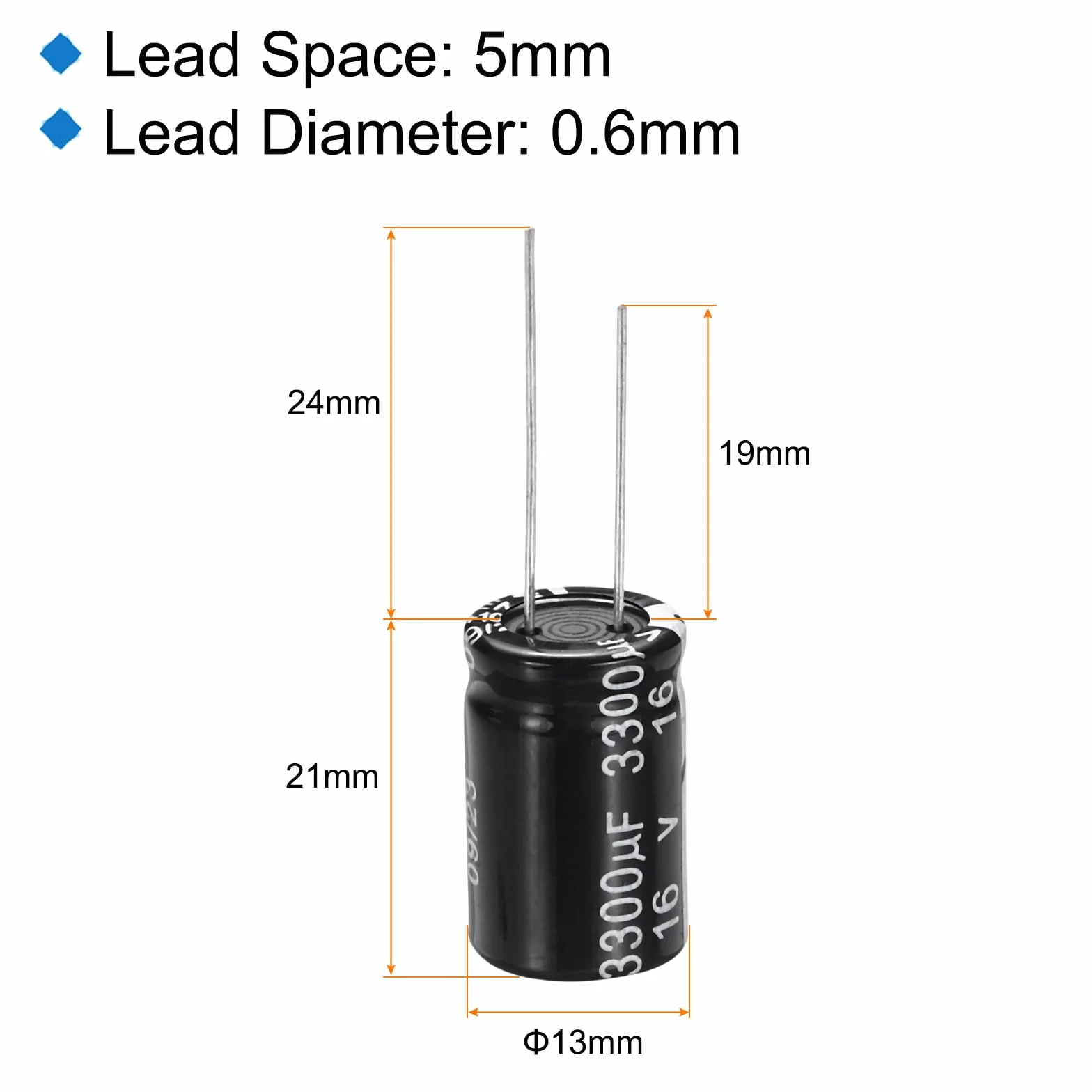 QUARKZMAN 3300uF 16V 13x21mm kondensator elektrolityczny Radial Leads kondensatory aluminiowe do TV LCD monitora VCD 10 sztuk