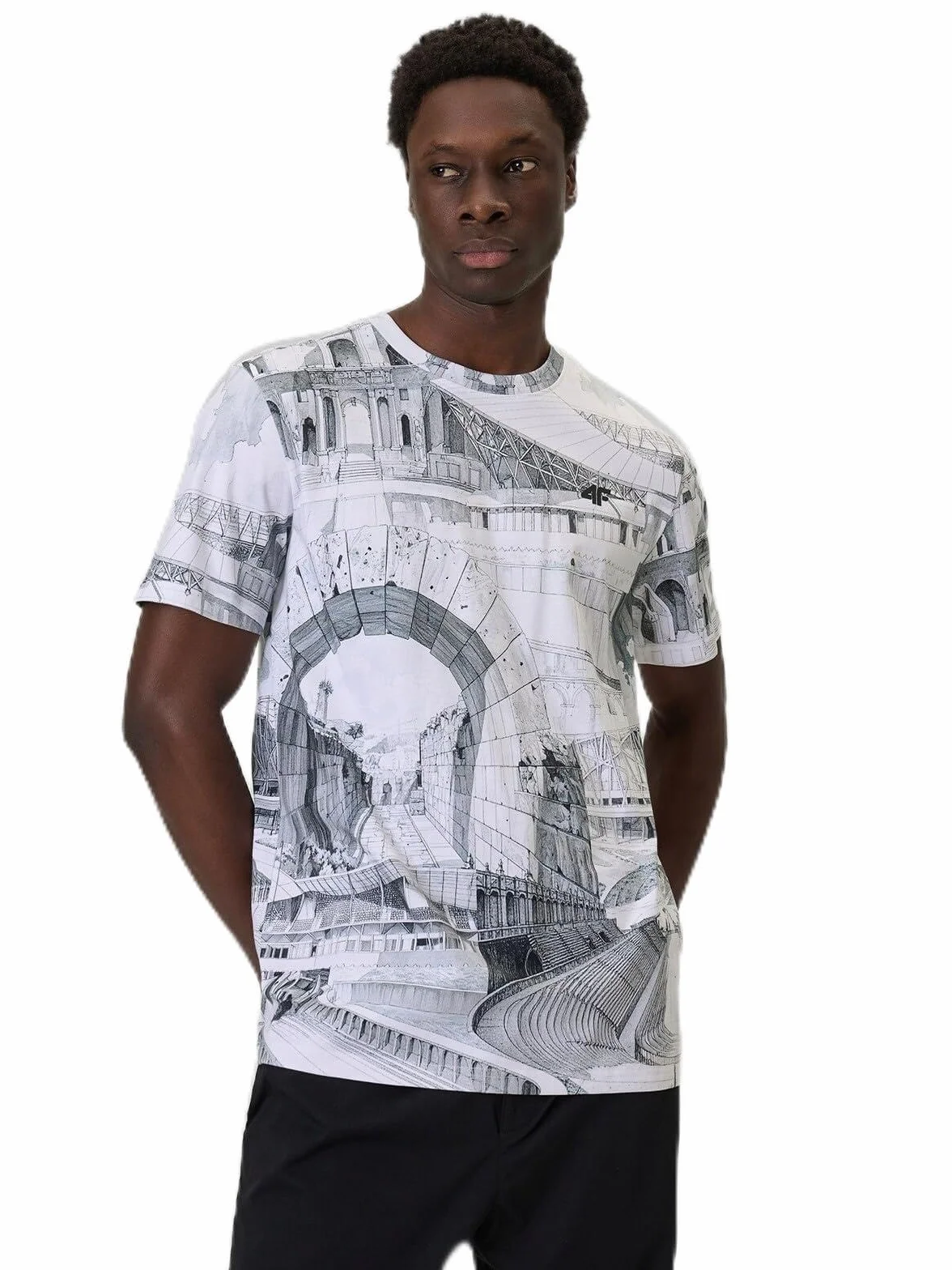 KOSZULKA MĘSKA TSHIRT 4F BAWEŁNA SUPER MATERIAŁ