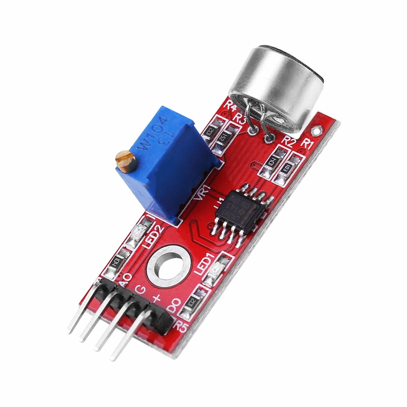 Czujnik Mikrofonu, moduł Mikrofonu DC3.3V 5V, moduł Wzmacniacza Audio Mikrofonu o Wysokiej Czułości Wyjście 20dB Zysk Niski Poziom Hałasu, Narzędzia