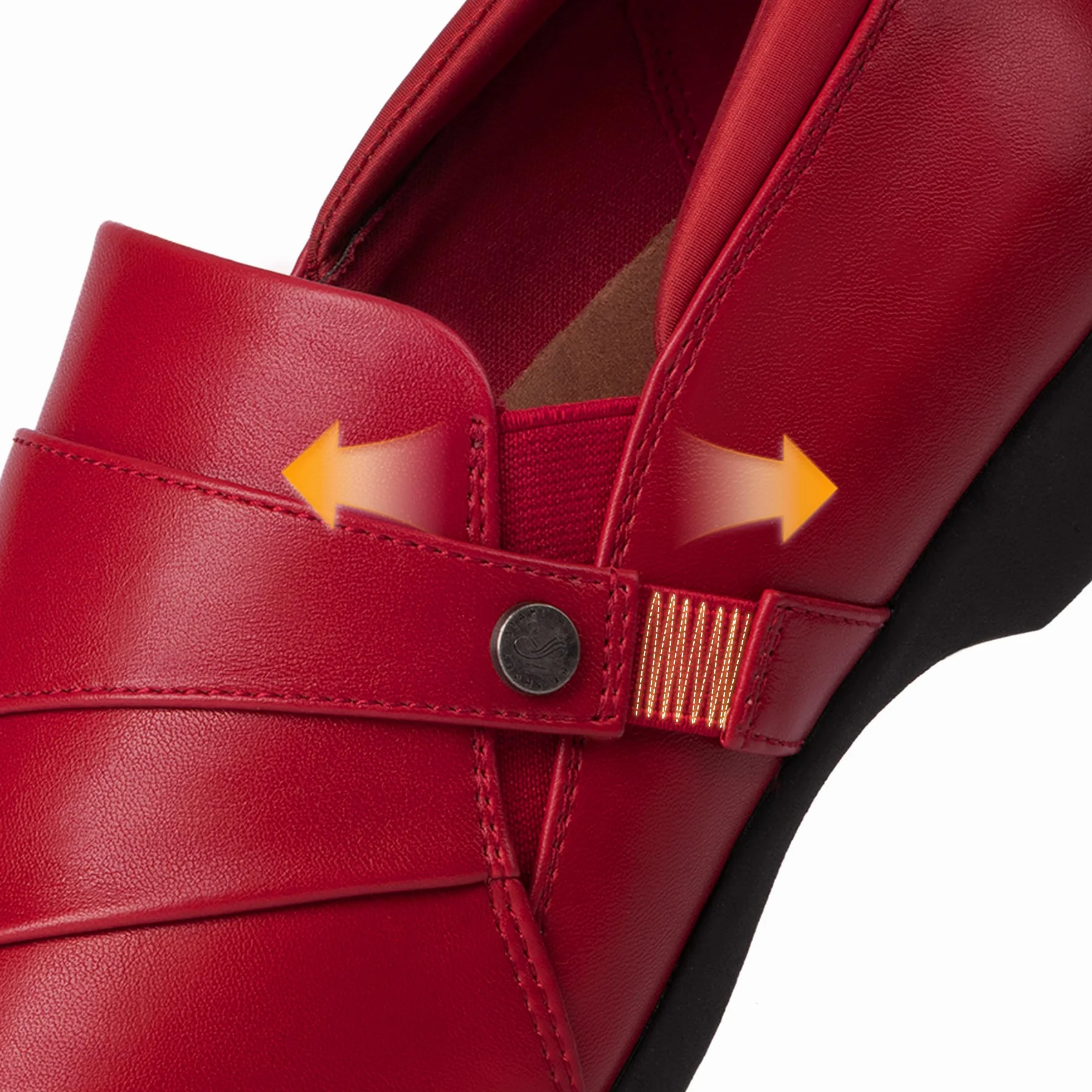 DREAM PAIRS Mokasyny dla kobiet wsuwane Komfortowe eleganckie mokasyny do pracy biurowej Mokasyny biznesowe i casualowe z ekoskórą, okrągły przód z podparciem sklepka, Czerwony, 41 EU