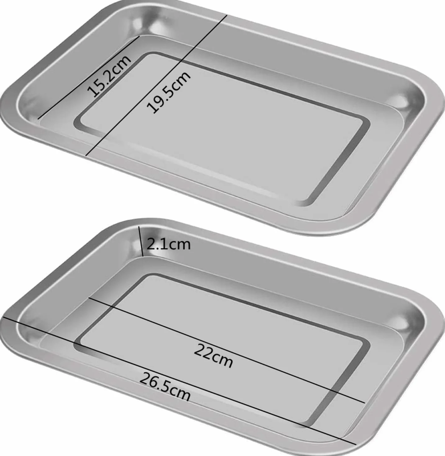 LATRAT tacka na instrumenty ze stali nierdzewnej 26,5 x 19,5 x 2,1 cm