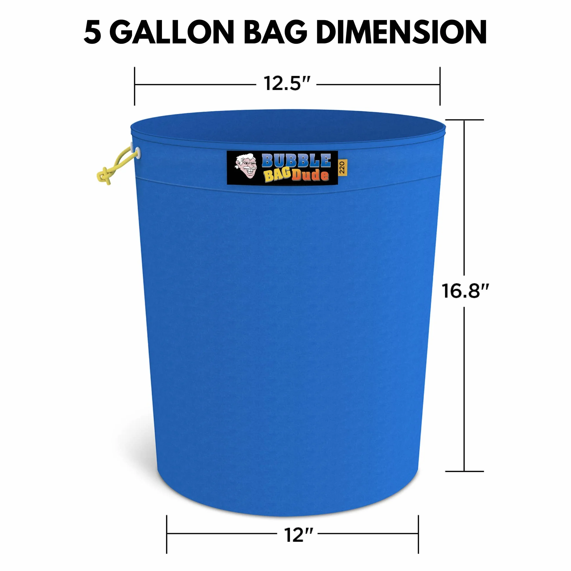 BUBBLEBAGDUDE Bubble Bags zestaw 4 worków do ekstrakcji ziołowej esencji lodowej, o pojemności ok. 22,5 l, z sitkiem do wyciskania i workiem do przechowywania, 25 x 25 cm (25 mikrometrów)