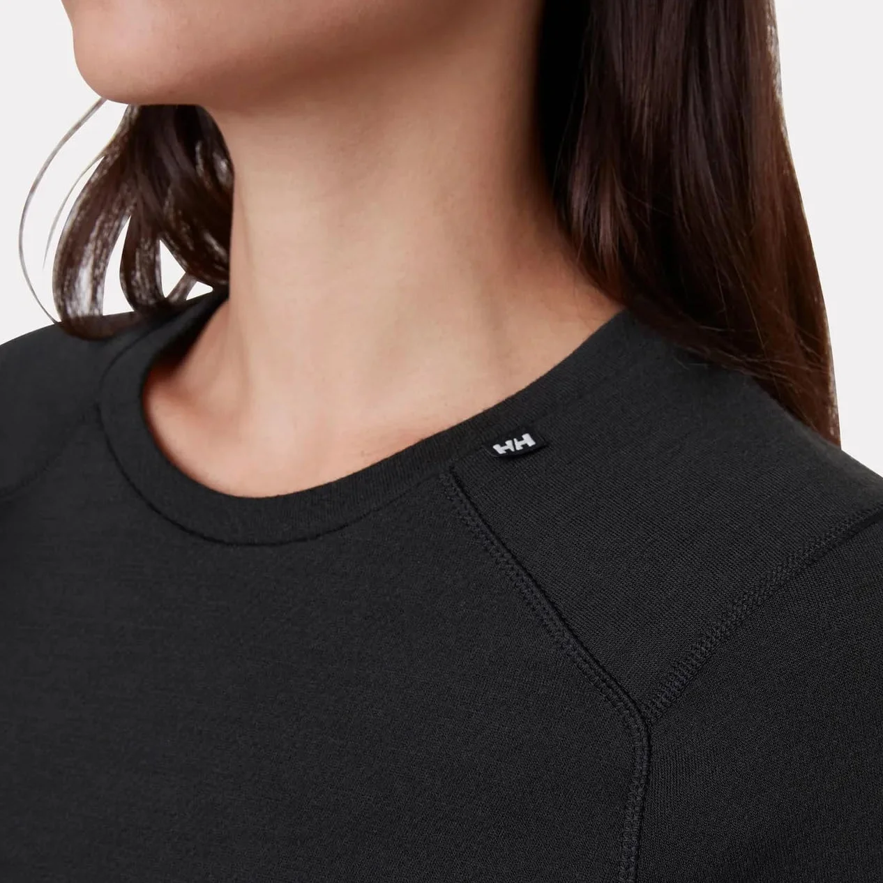 Helly Hansen Damska koszulka Lifa Merino Midweight Crew z długim rękawem czarna M
