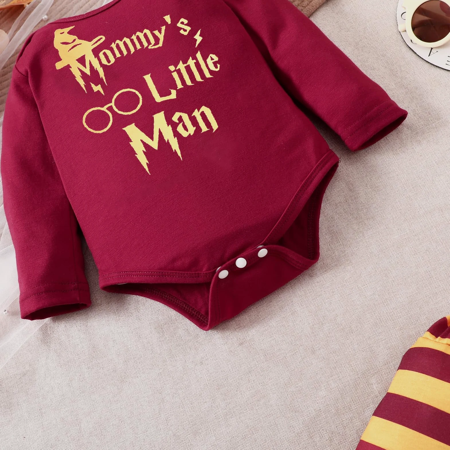 Niemowlę Ubrania Niemowlęta Niemowlę Niemowlę Spersonalizowane Body + Spodnie W Paski + Czapka Ubrania Harry Baby Prezent Dla Noworodka Ubrania Dziecięce Chłopcy