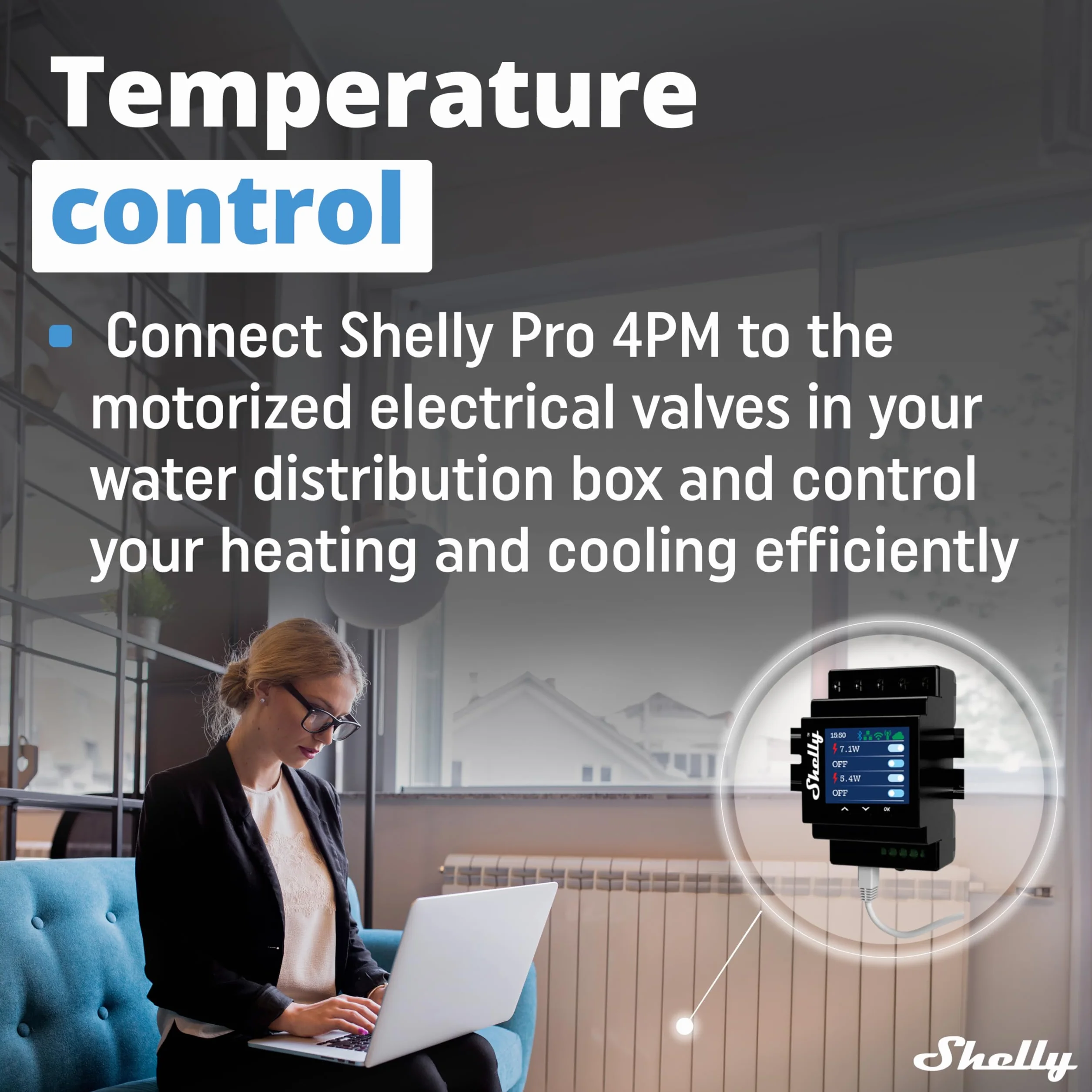 Shelly Pro 4PM -Wi-Fi, LAN i Bluetooth 4-Kanałowy Inteligentny Przekaźnik z Pomiarem Mocy,Automatyka Domowa,Alexa i Google Home,iOS i Android,Zdalne Sterowanie i Monitorowanie Urządzeń