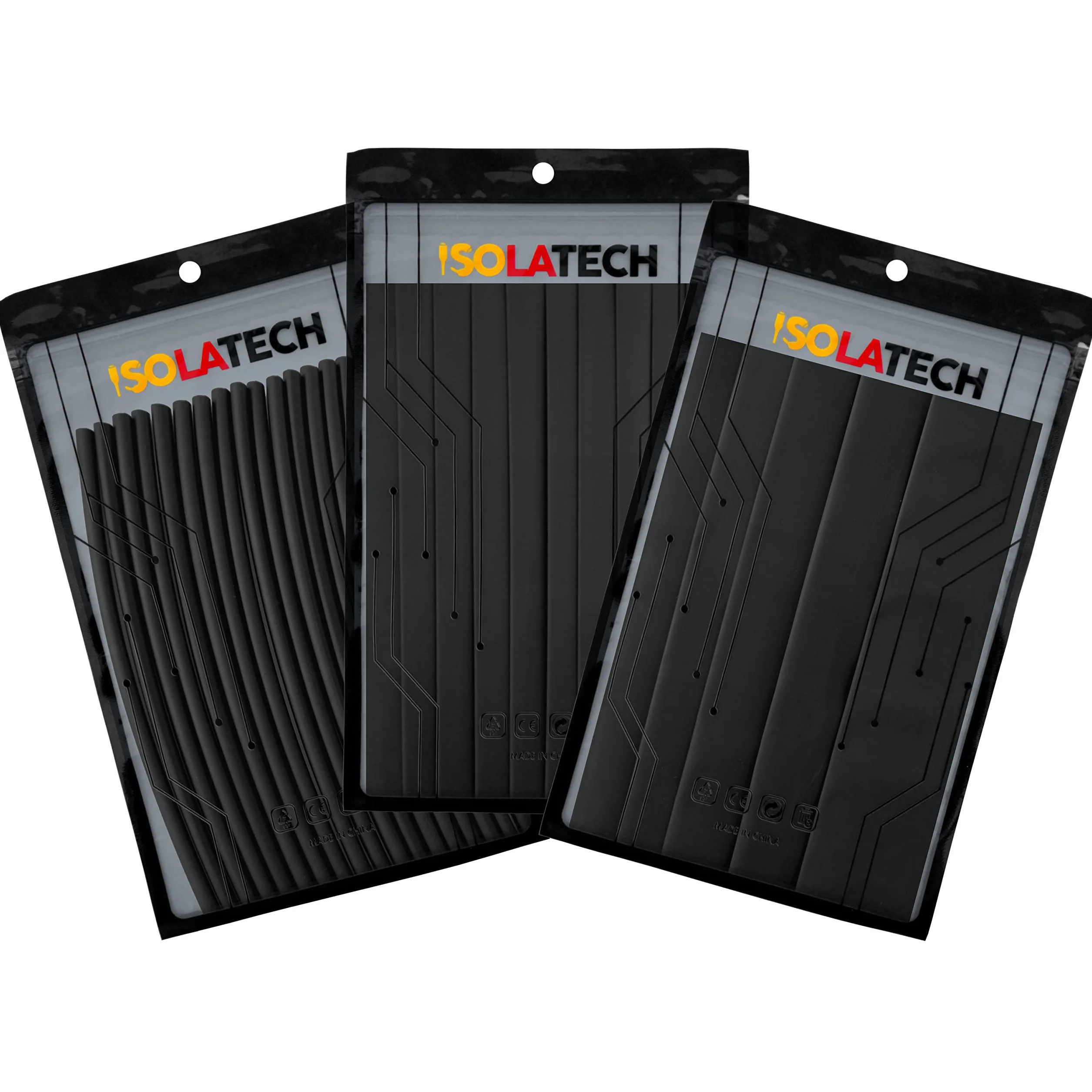 ISOLATECH Koszulka Termokurczliwa Zestaw - Ø 5mm x 3,6m (18 szt. x 20cm) - Czarny - Współczynnik Kurczenia 2:1 - Bez Kleju & Bez Oznaczeń
