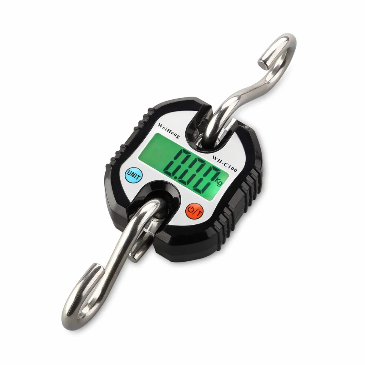 Cyfrowa waga hakowa LCD 150 kilogramów Elektroniczna waga hakowa wisząca Pętle Waga ważąca (czarna)
